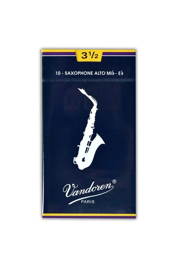 Anches Vandoren Alto Sax 3.5 avec une réponse précise et un son brillant