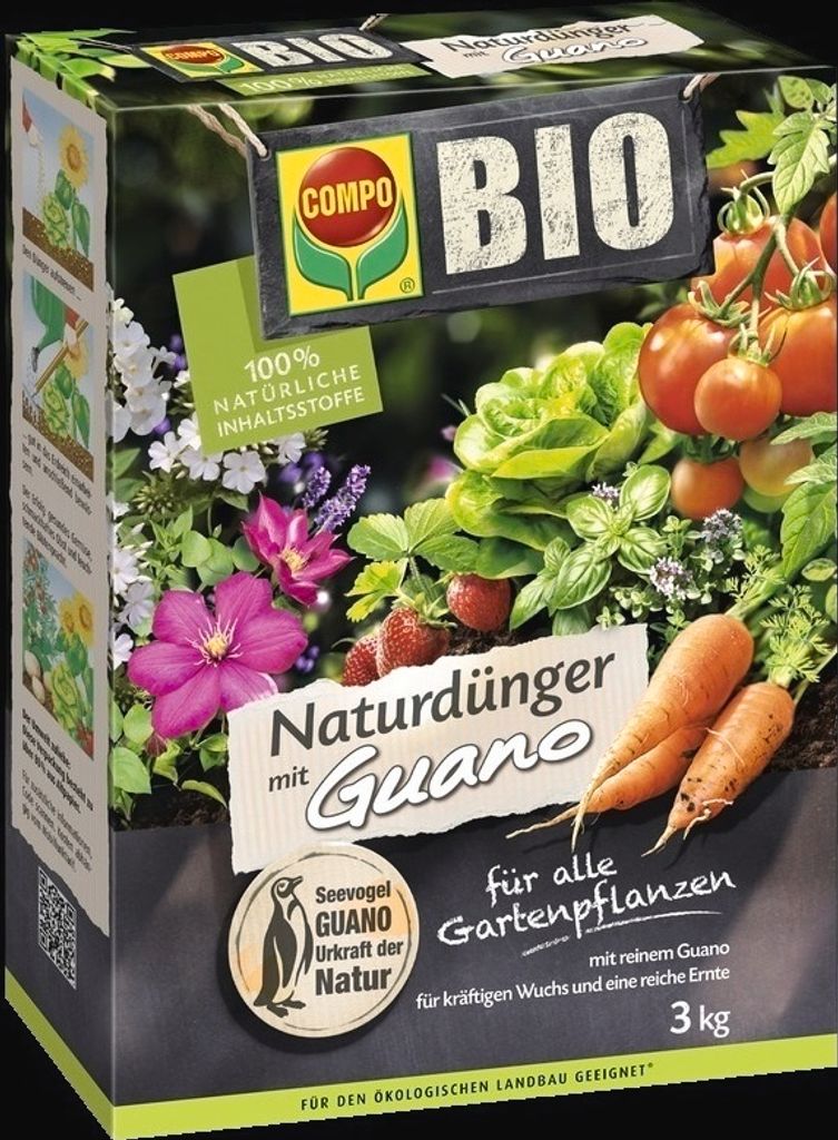 Naturdnger Compo Guano + Gesteinsmehl 3 kg Dnger