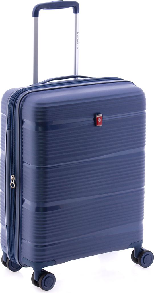 GLADIATOR Handgepäck-Trolley Koffer S - 55 cm, 4 Rollen, TSA-Schloss, Dehnfalte, Polypropylen, blau