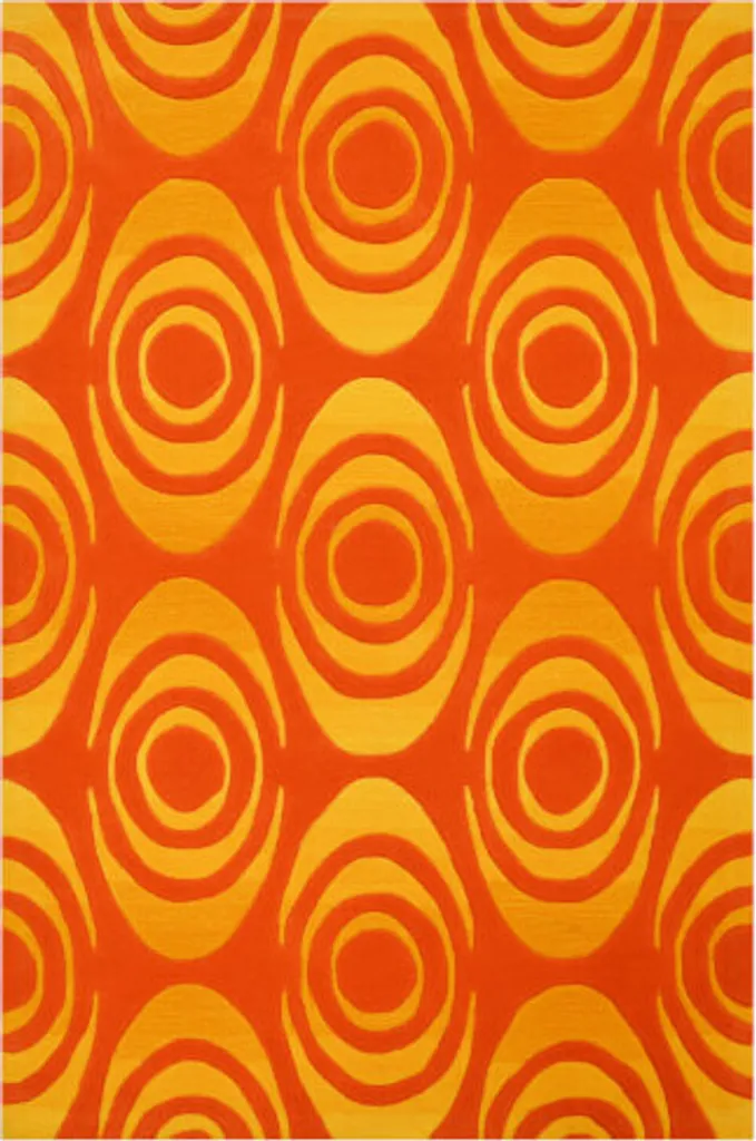Tapis Design Pluto 1013-05 Jaune en Fibres Robustes de 200x300 cm