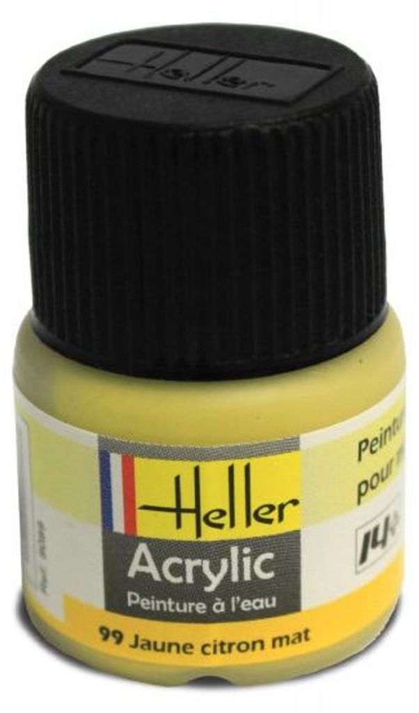 Heller 9099 - Peinture Acrylic 099 jaune citron mat, 12ml - Neu