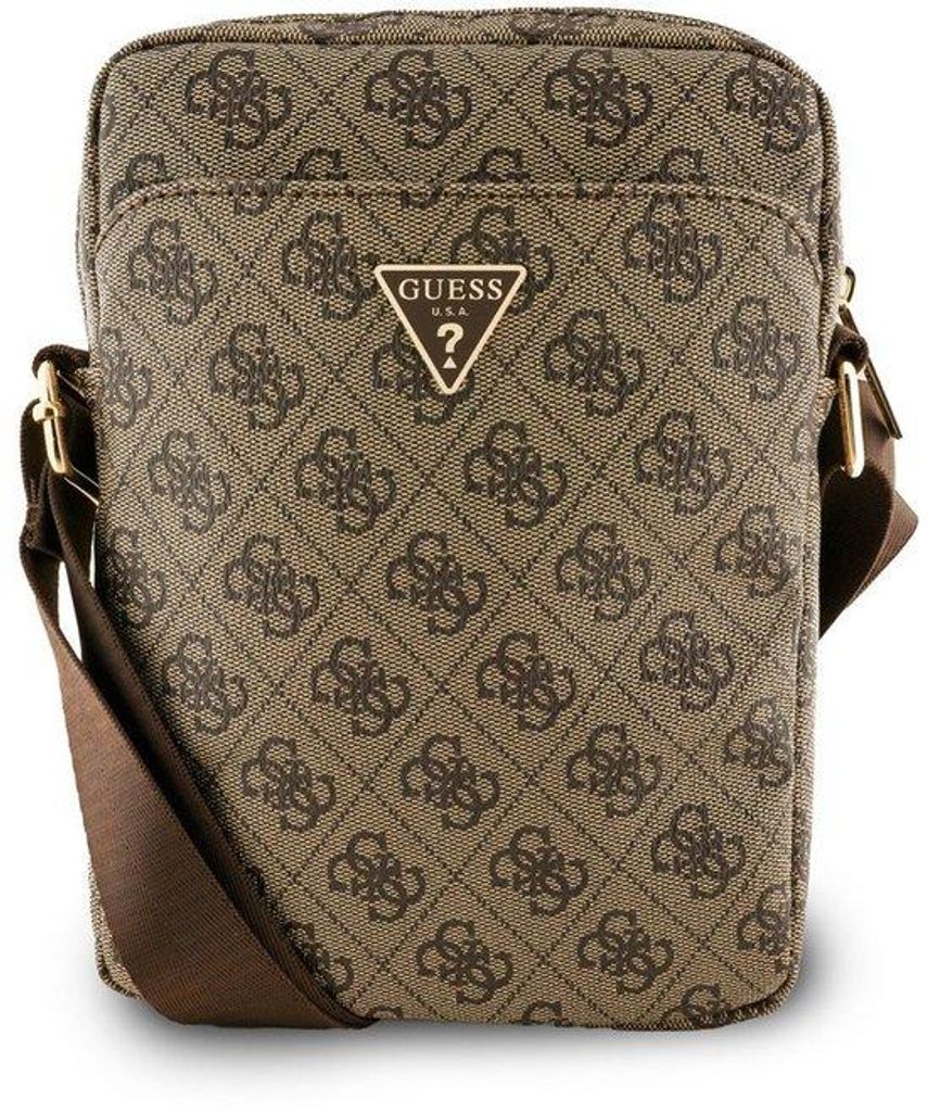 GUESS 10 Inch Tablet Bag - Triangle Logo - Bruin Produktbild 