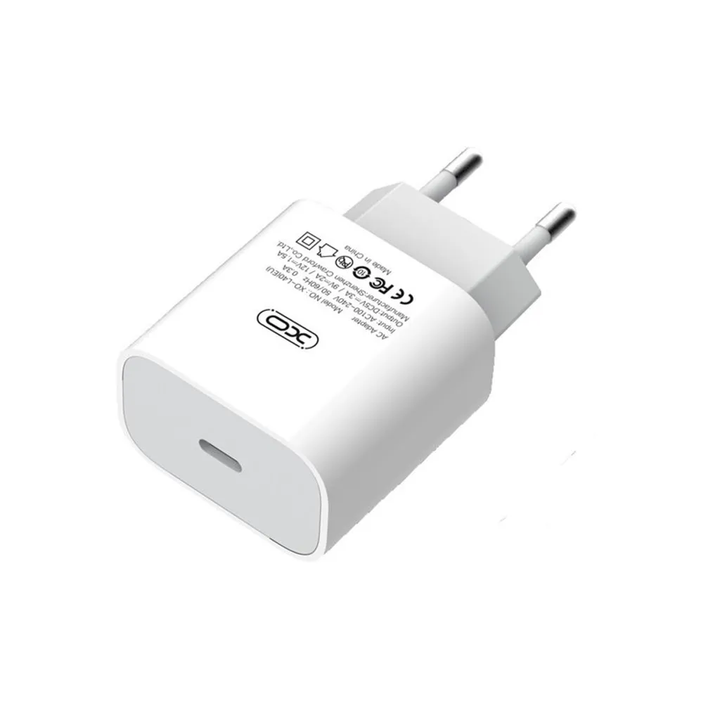 XO 18W Caricatore Parete USB-C PD Fast Charge 3A Bianco - Originale