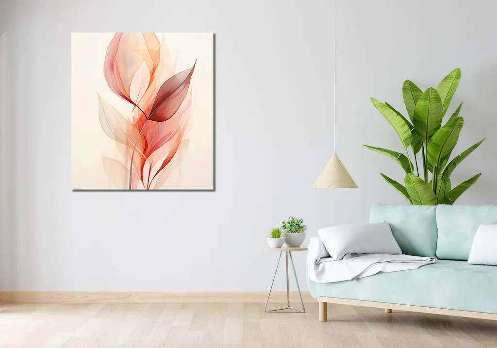 Toile Décorative Murale 90x100 cm Douceur éthérée pour Salon Moderne