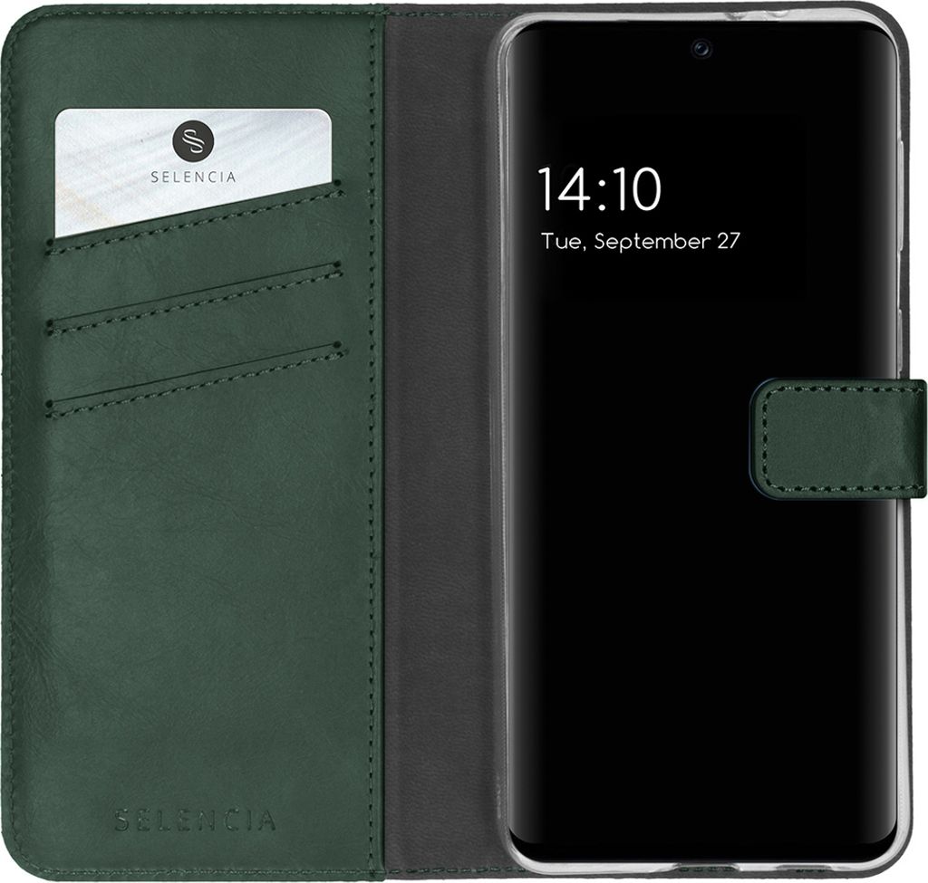 Selencia Echtleder Klapphülle Samsung Galaxy A32 (5G) - Grün