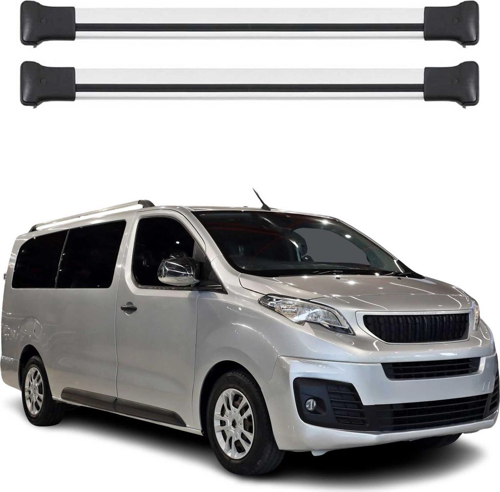 Dachträger Grundtäger für Peugeot Expert 2016-2025 75kg Aluminium Silber 2 tlg