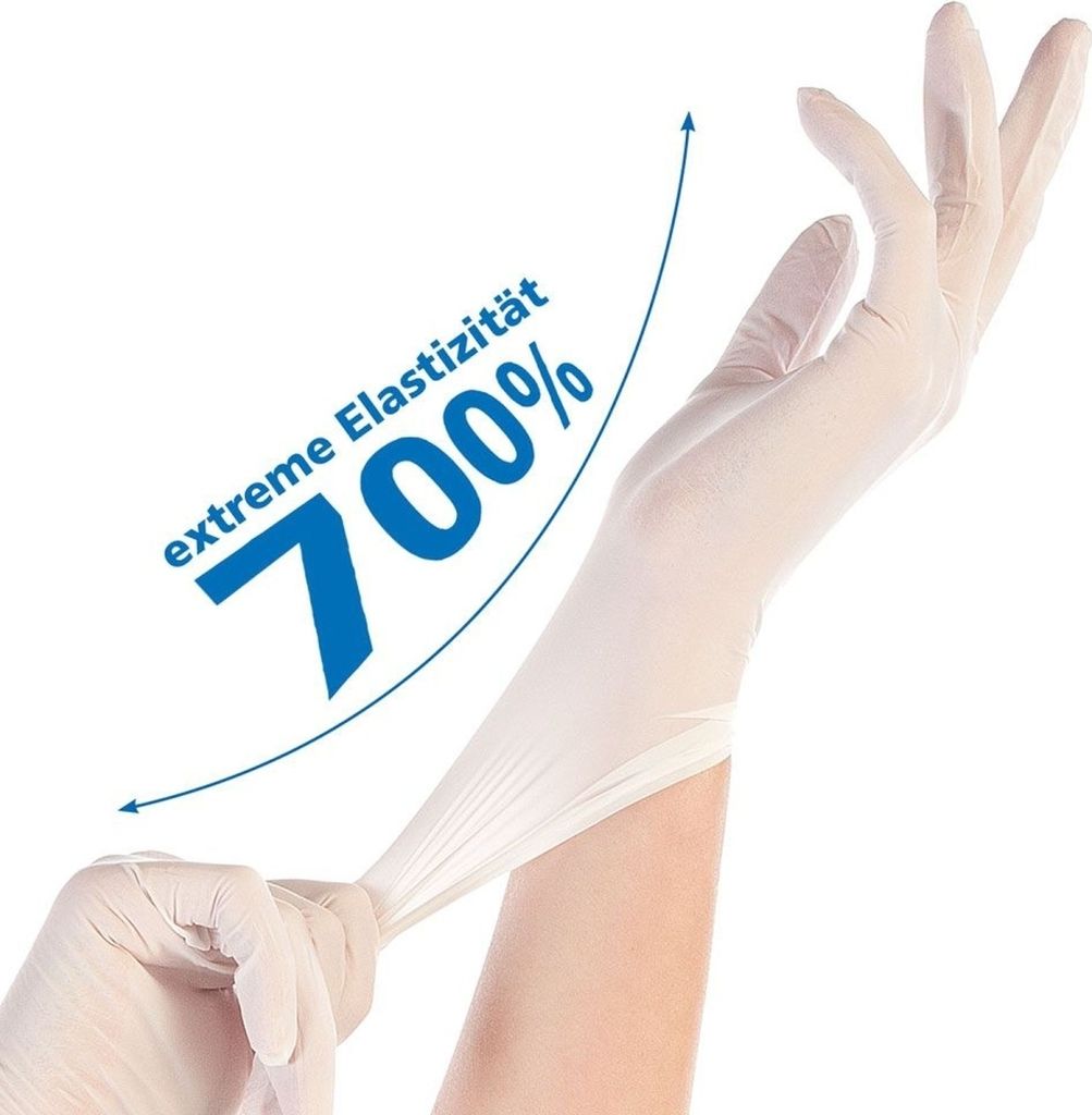 Nitril-Handschuh Safe Super Stretch puderfrei L 24cm weiß VE=10x100 Stück