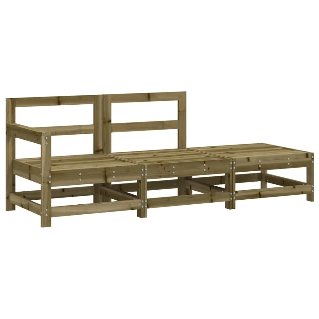 vidaXL Set 3 Pezzi Giardino Legno Pino Impregnato: Arredo Esterno Robusto