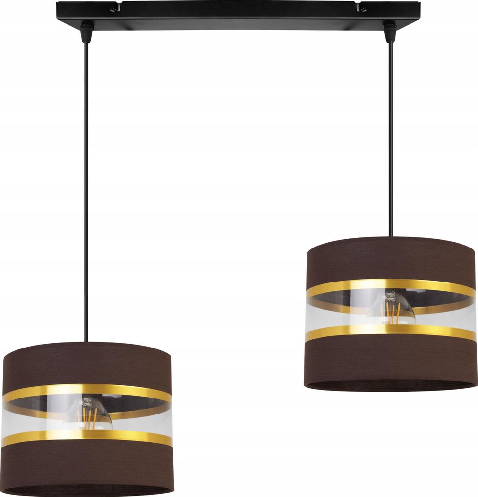 Pendelleuchte Kronleuchter modern mit Lampenschirm – Hängelampe Deckenlampe für Wohnzimmer, Esszimmer und Schlafzimmer