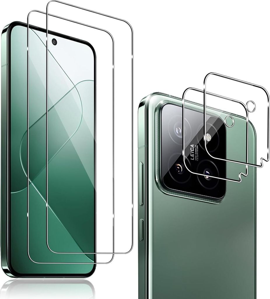 2X Schutzglas Hartglas ( Display + Kamera ) für Xiaomi 14 Produktbild 