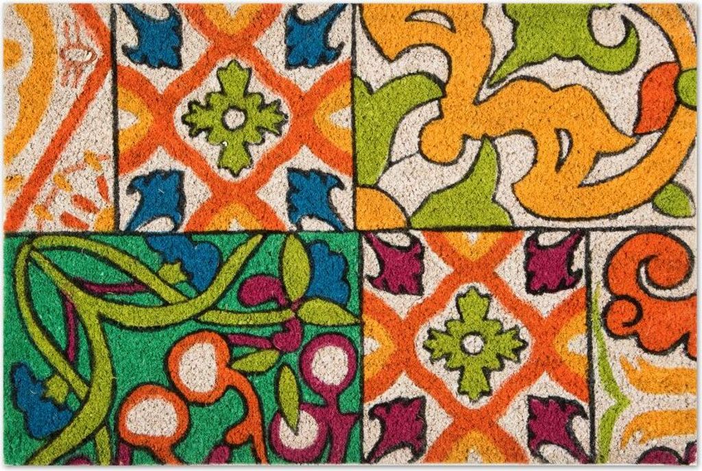 Excelsa Fußmatte Lisbona Kokosnuss 60x1,5x40 cm Bunt