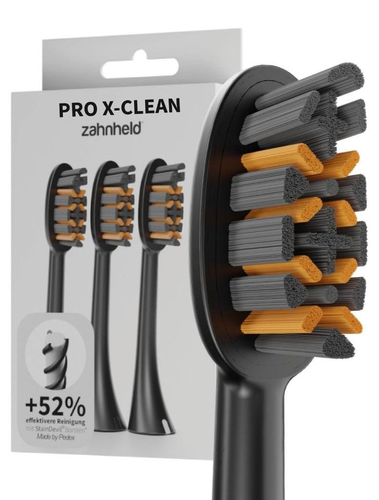 Zahnheld Bürstenkopf Ersatzbürsten Pro X-Clean - ideal für Produktbild 