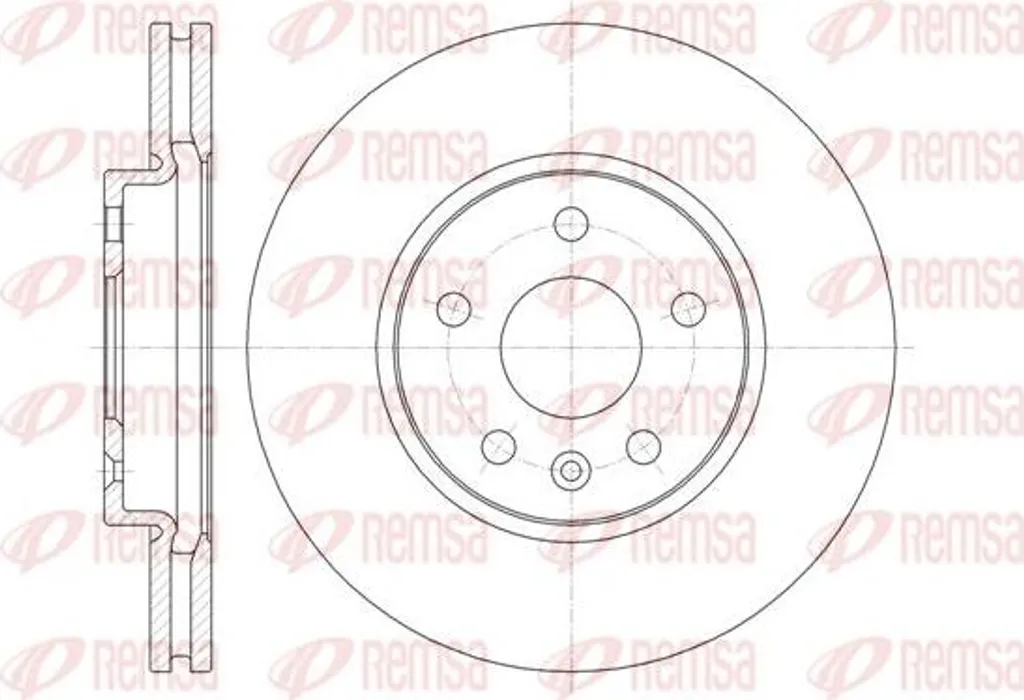 Disque de frein REMSA 61313.10 OE 13502045 pour Astra J et Zafira