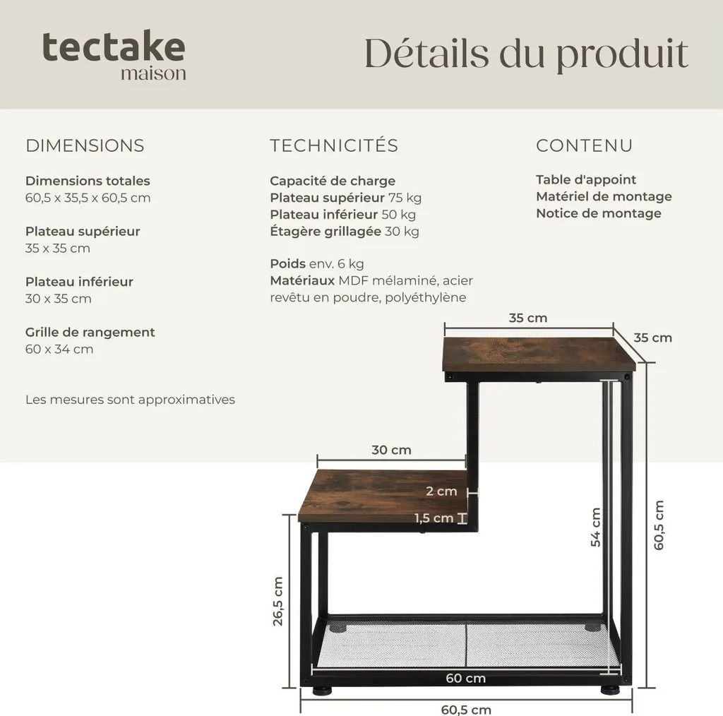 Table d'appoint Halifax pour optimiser les petits espaces avec style - 6