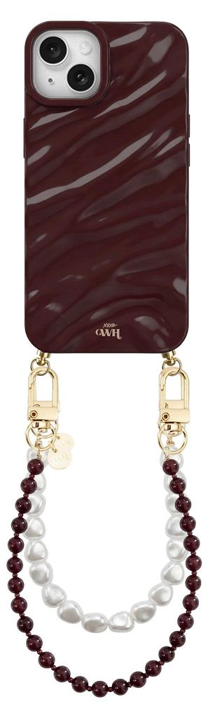 Glaze Cord Hülle - Burgundy Muse & Pearls - Kompatibel mit iPhone 13