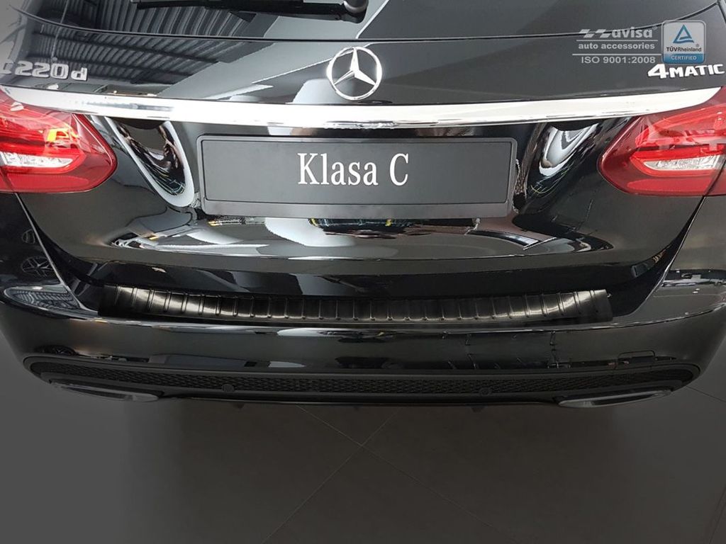 Avisa Ladekantenschutz Stoßstangenschutz 2/45117 Hinten passend für MERCEDES-BENZ C-Klasse T-modell (S205) Edelstahl