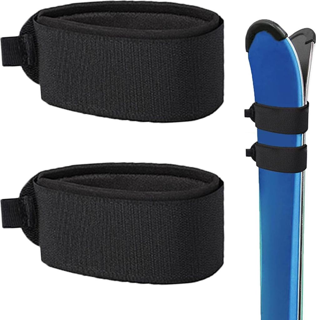 2 Stück Ski Klettband,Band Skiband Strap Skibänder Skimate Tragegurt Skigurte Alpin Bindung Alpin-Ski Bänder Skier Klett Skibindung Skis Straps ...