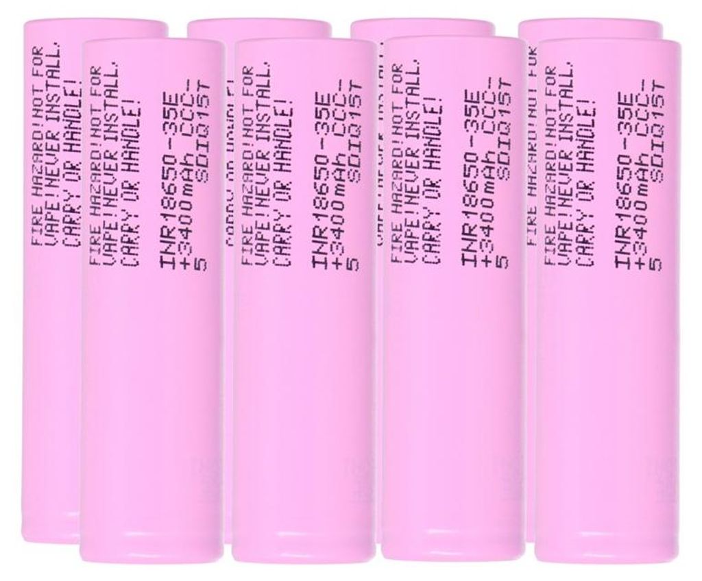 8 x batéria Samsung INR18650-35E, typ 18650, 3,6 V, 3500 Obrázok produktu 