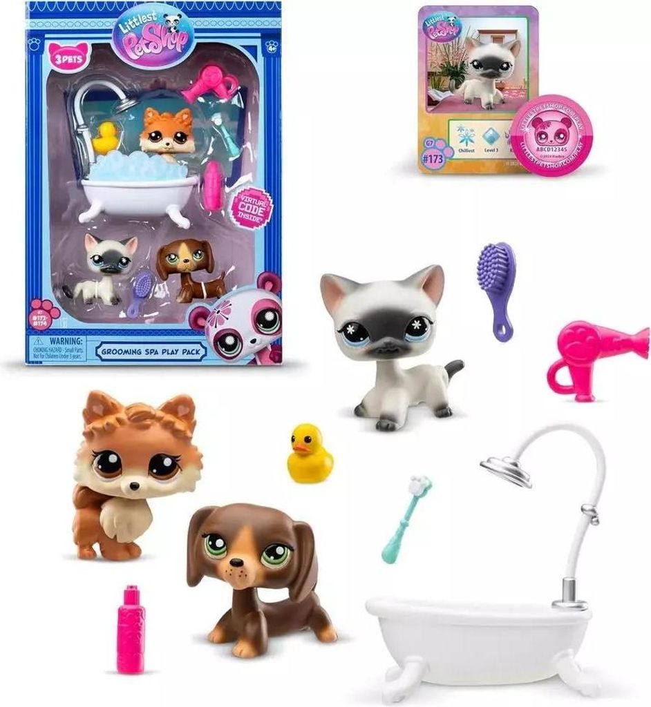 Zestaw łazienkowy Littlest Pet Shop 3 figurki Zdjęcie produktu 