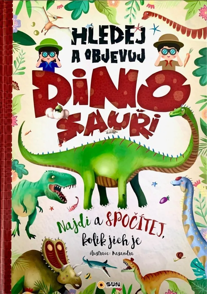 Livre cherche et trouve dinosaures cartonné pour apprendre à compter