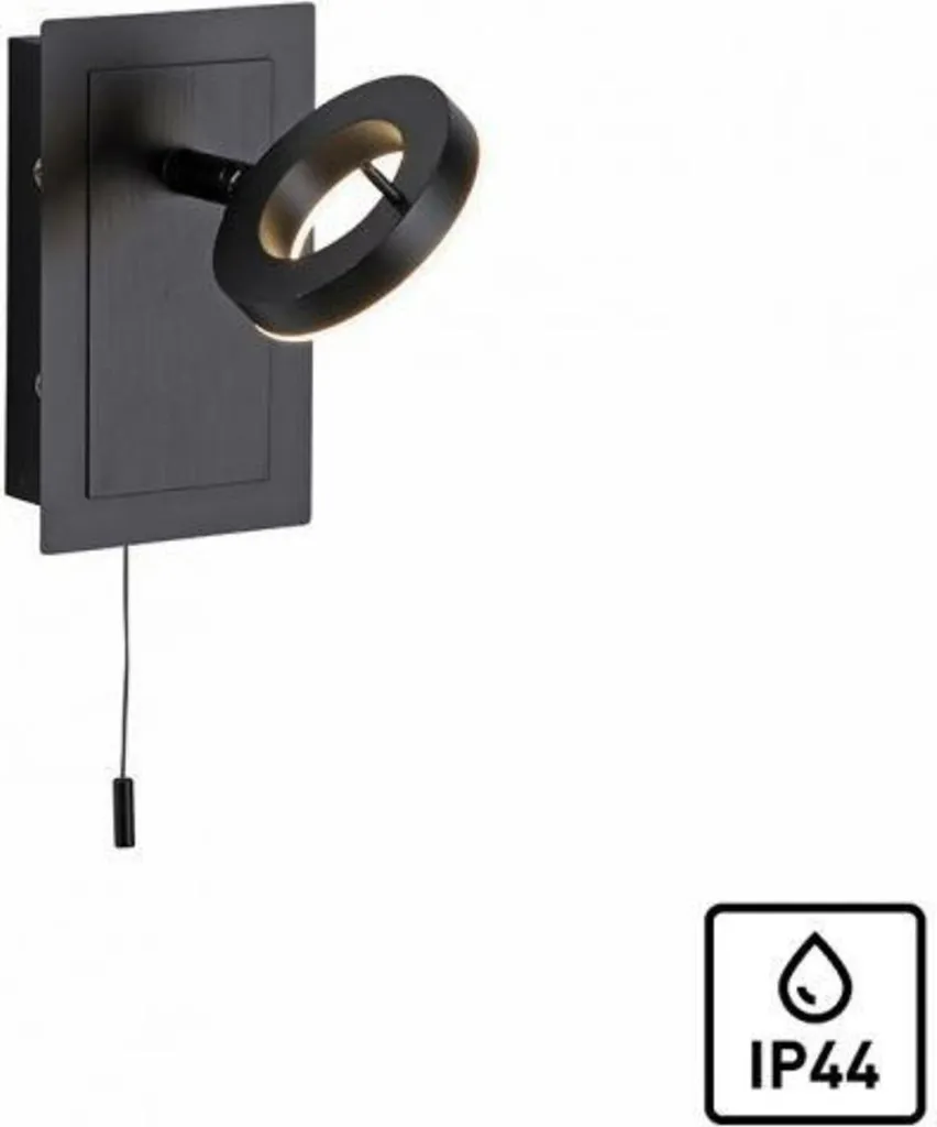 Éclairage de chevet LED anthracite avec interrupteur - Applique 13 x 19