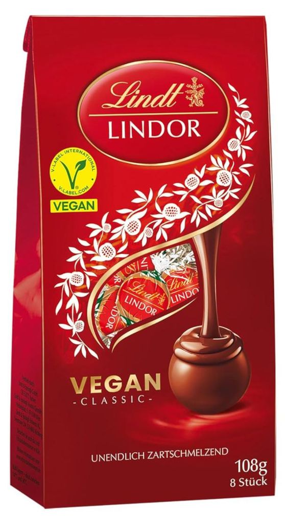 Lindt Lindor Classic vegan Schokoladenkugeln Packung 108g Produktbild 