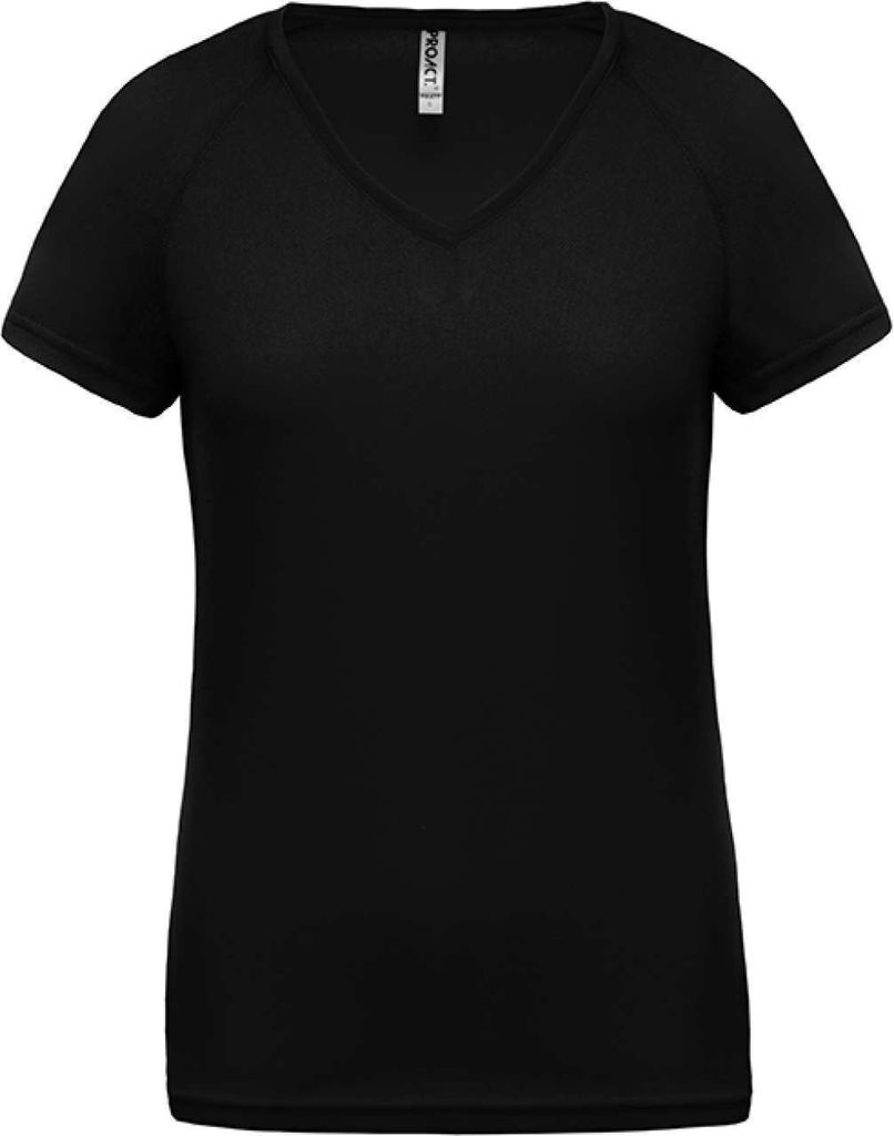 Proact Damen Sport T-Shirt Fitness Training Short Sleeve Jersey Shirt, Größe:S, Farbe:Schwarz