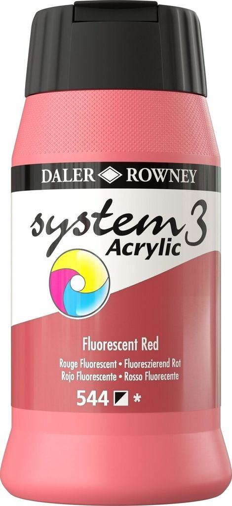Daler Rowney System3 Acrylfarbe Fluorescent Red 500 ml 1 Stck