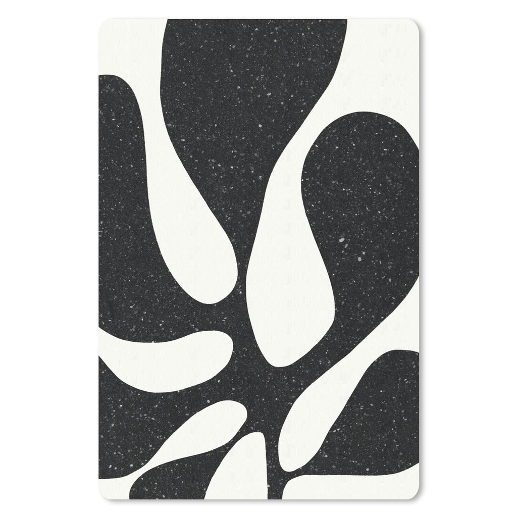 MuchoWow Mauspad Mousepad Pflanze - Schwarz - Minimalismus 18x27 cm - Mousepads - Maus Mat - Pad - Mausunterlage