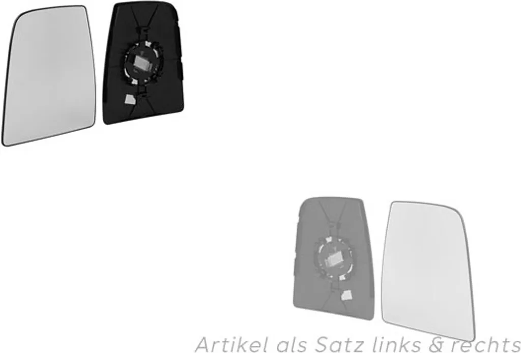 Glace Rétroviseur Ford Transit : Remplacez vos Miroirs Cassés 13- Set