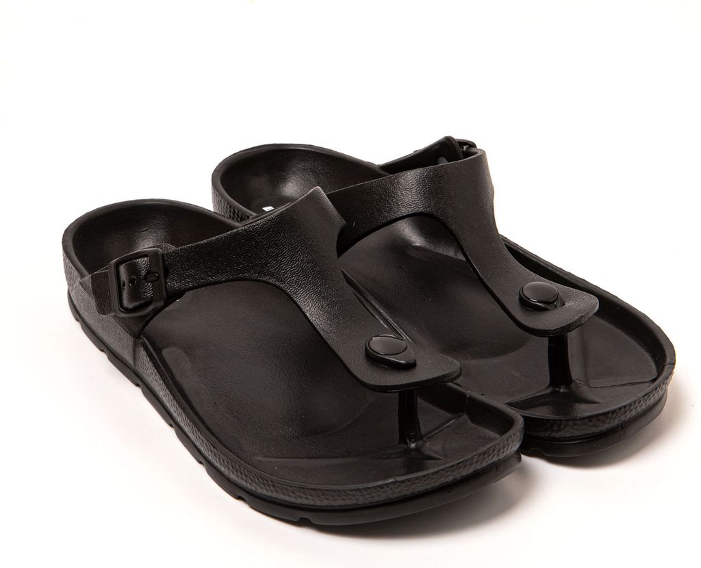 BRASILERAS Damen Sandalen mit rutschfester Sohle bequem schuhe für strand/schwimmbad/stadt schwarz 39 EU - UBSOLE