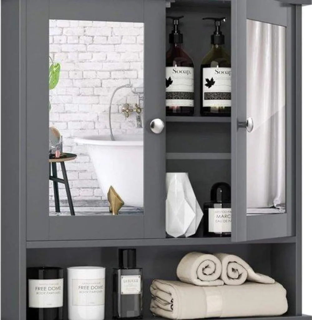 Armoire haute de salle de bains pour optimiser le rangement au-dessus du lavabo