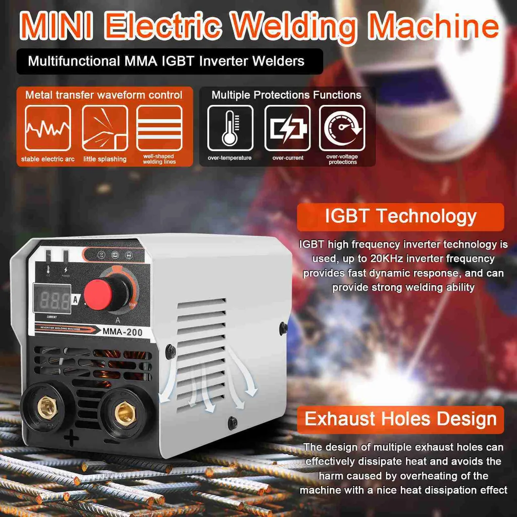 Machine à souder électrique MMA multifonctionnelle à affichage LED