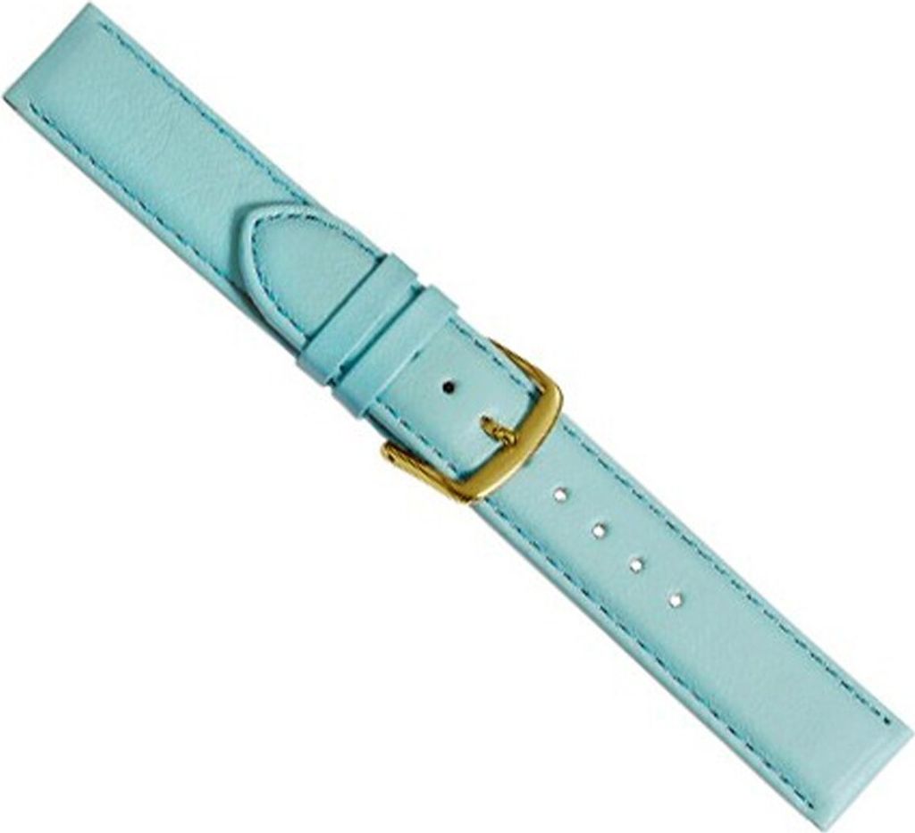 Beach Ersatzband Uhrenarmband Kalbsleder Türkis 20449G, Stegbreite:18mm