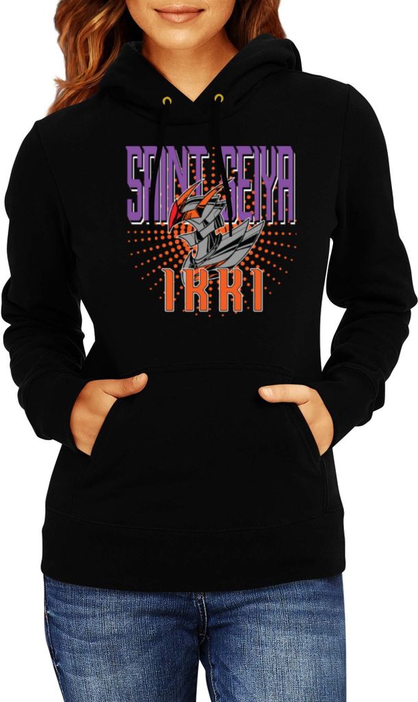 Damen Kapuzenpullover Japan Anime Manga Saint Anime Seiya Ikki Ikki, Lady XL / Schwarz