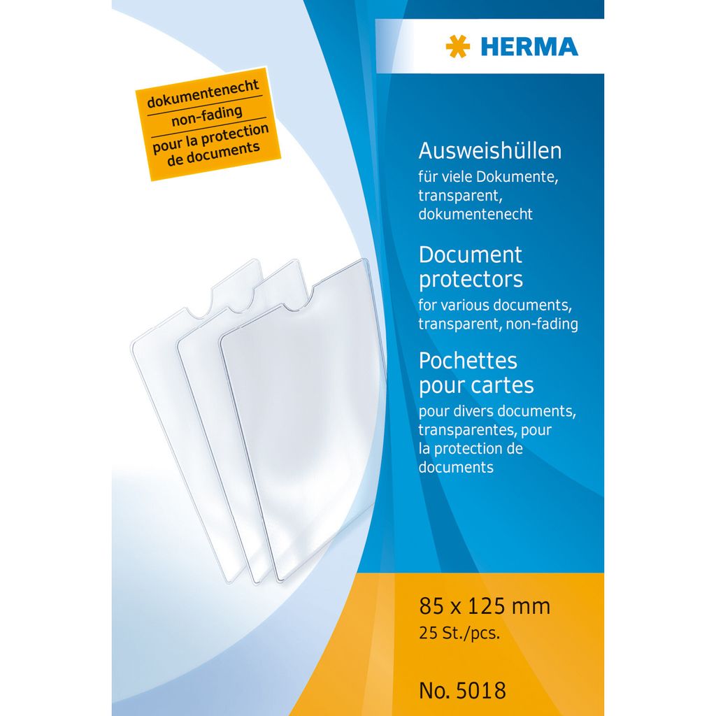 HERMA 5018, 85 x 125 mm, Przezroczysty, Polipropylen (PP), Zdjęcie produktu 