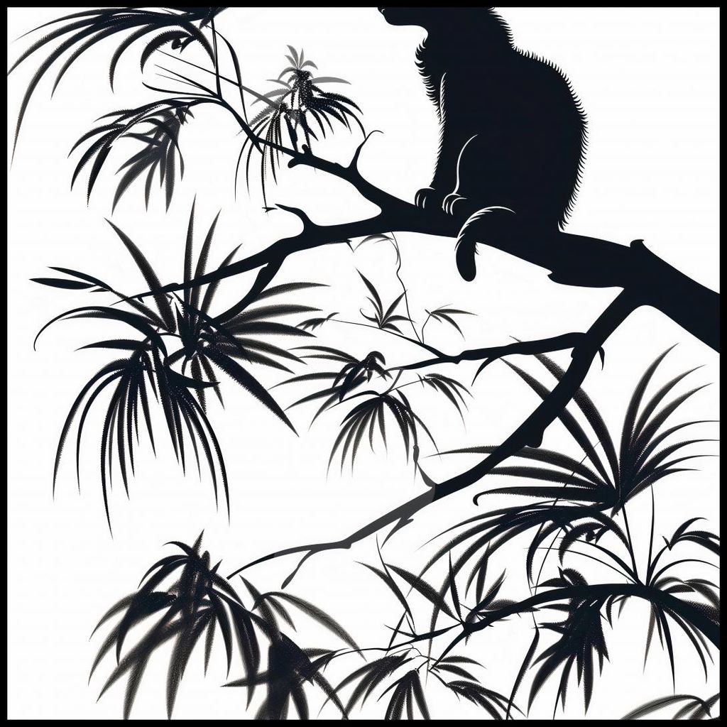 Plakat 100x100cm Auf dem Ast