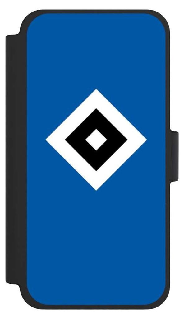 NIVOCASE Klapphülle für Apple iPhone 12 mini Handyhülle aus Kunst Leder NIVOflip schwarz HSV Hamburger SV Logo