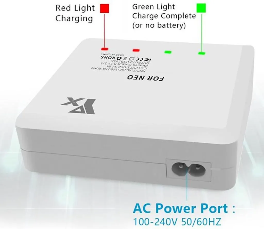 Station de Charge Multiple pour DJI Neo Hub de Batterie Quadruple EU - 4