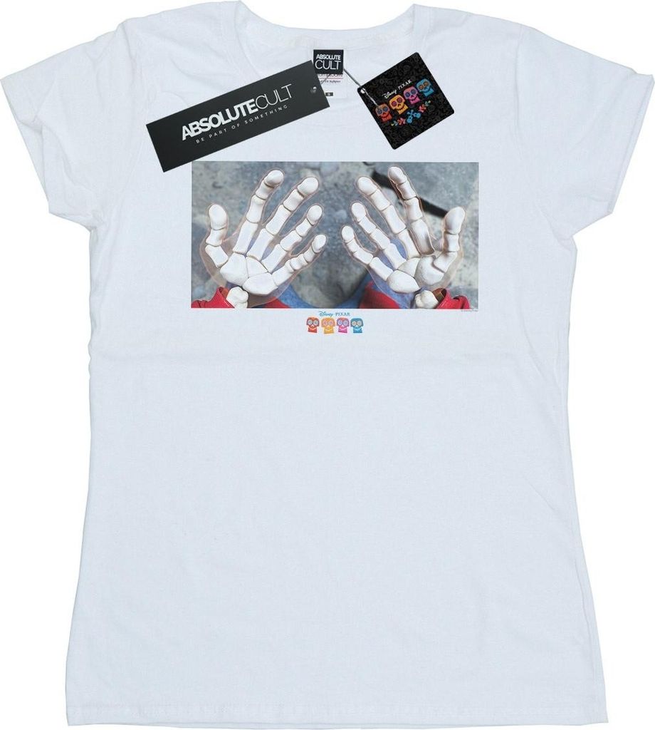 Disney - "Coco Hands" T-Shirt für Damen BI14355 (S) (Weiß)