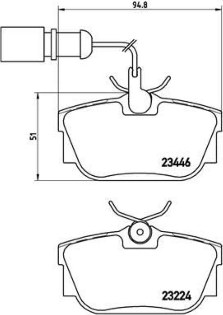 Brembo Bremsbelagsatz, Scheibenbremse Hinterachse P 85 059