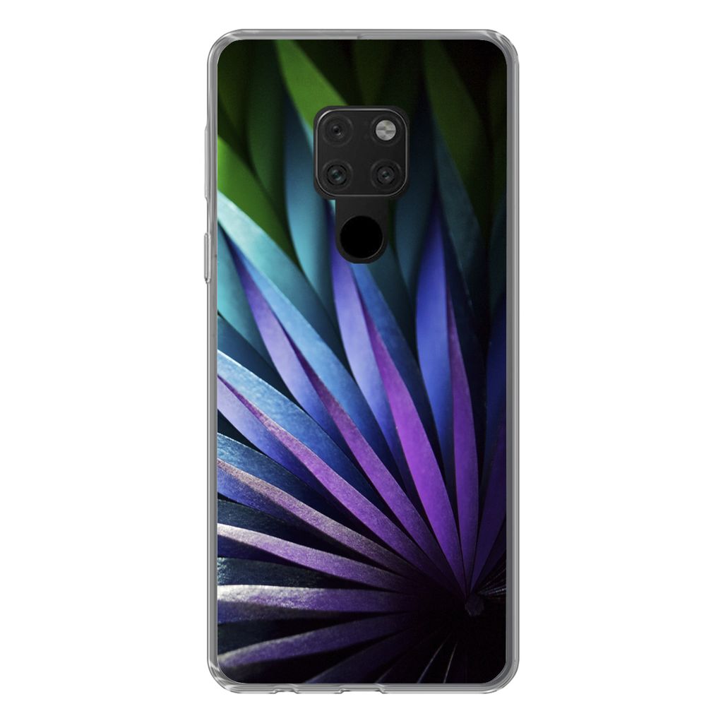 MuchoWow Handyhülle Schutzhülle Hülle für Huawei P40 Lite Blumen - Geometrie - Abstrakt Silikon Softcase Handy Hülle - Handy