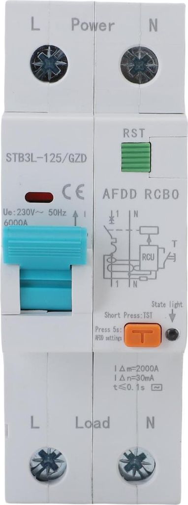 Lichtbogenfehlerschutzschalter 1P+N AFDD RCBO RCCB Miniatur-Überlastschutz 40A