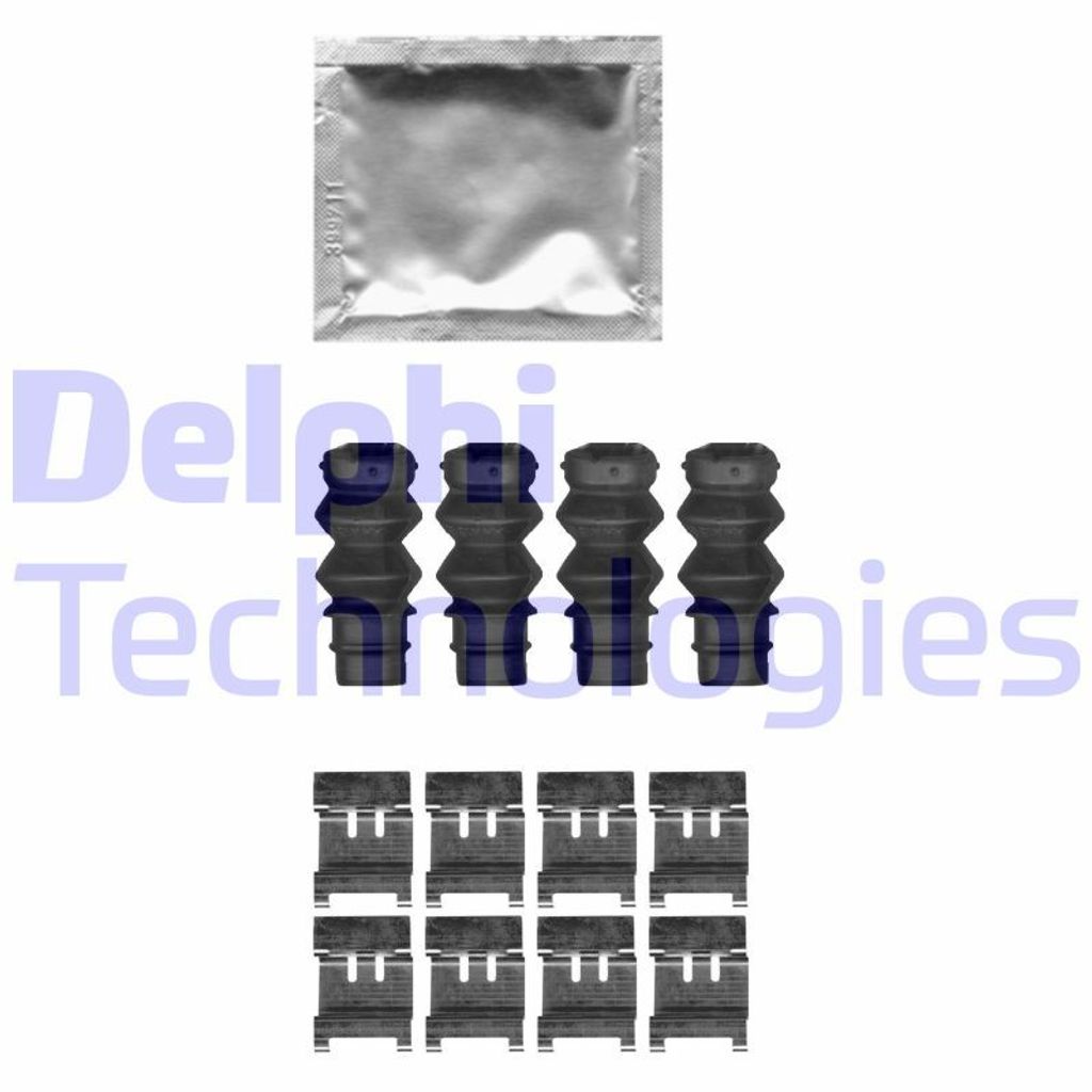 DELPHI Zubehörsatz Scheibenbremsbelag LX0631 hinten für VW CRAFTER Bus (SY_)