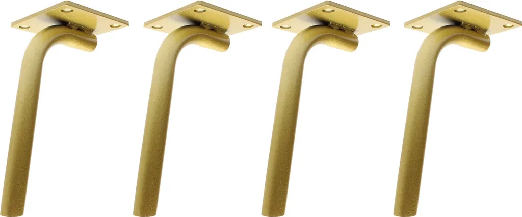 Set 4 Piedini Metallo Oro 170mm CURVED Natural Goods Berlin