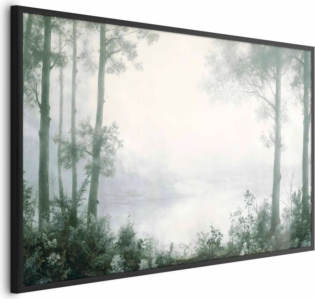 Posterpapier Poster - Forest and Pond in Patinated Green 60x40 cm Landschaften c-H-10025-ao-a