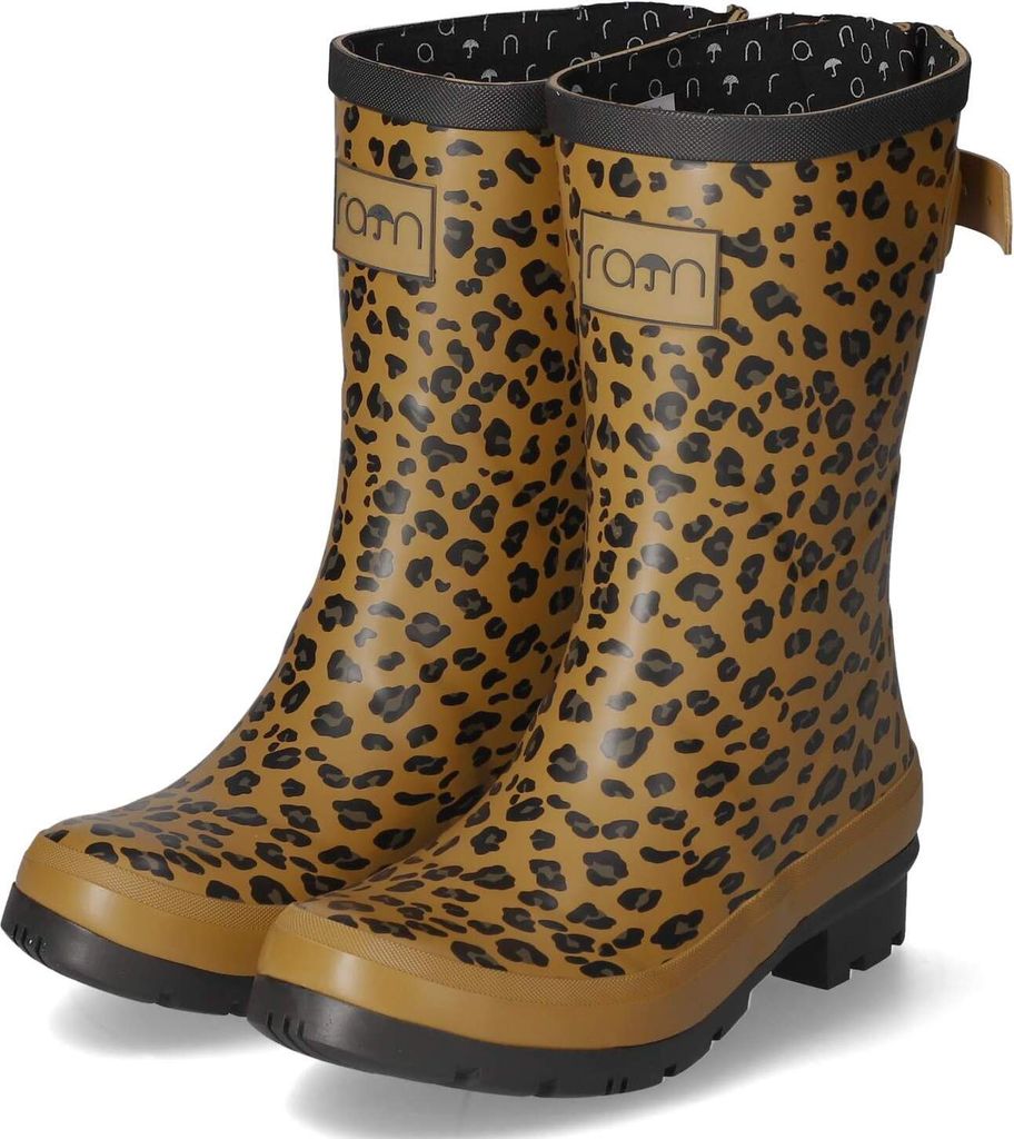 Rajn Leopard Mid Damen Gummistiefel mit Leopardenmuster Beige/Braun (Beige/Brown), UZS507-BBR
