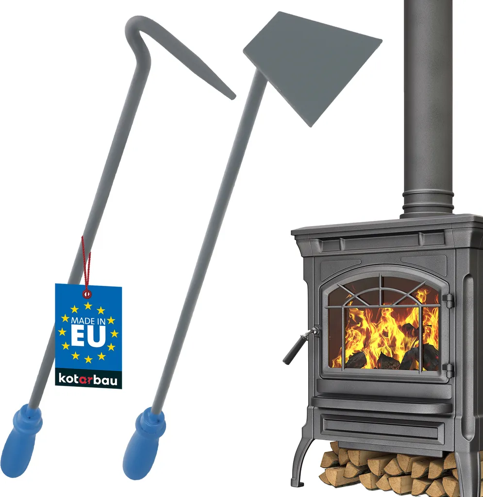 KOTARBAU® Kit Professionale Raschietto e Attizzatoio per Termocamini