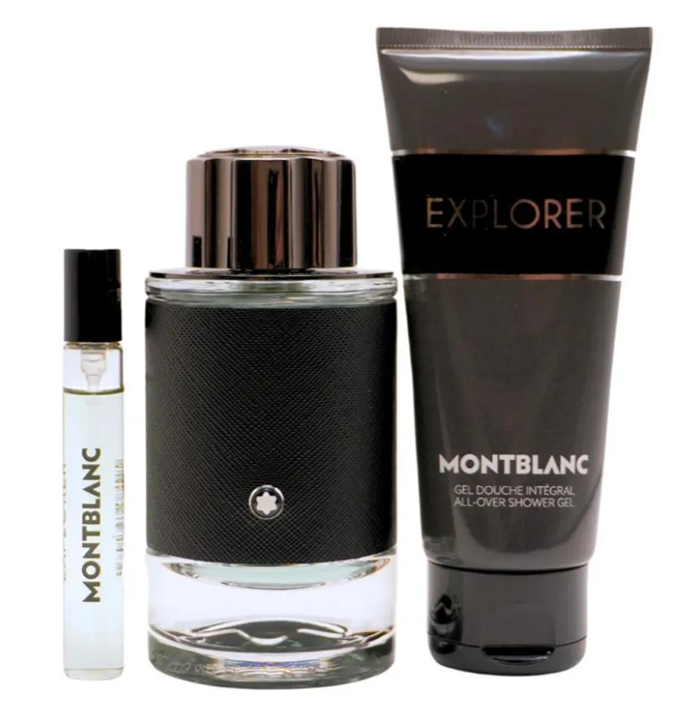 Coffret Cadeau Parfum Homme Montblanc Explorer Set Complet de 3 Produits