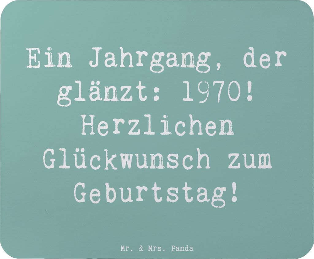 Mr. & Mrs. Panda Mauspad Spruch 1970 Geburtstag - Meeresbrise - Geschenk, Jahrgang, Geburtstagsgeschenk, Mousepad, 1970er, Glückwunsch, mousematte...